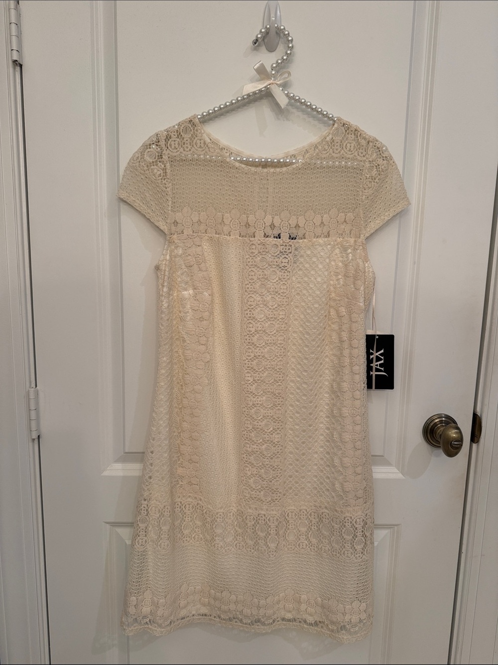 Jax Cream Lace Crochet Shift Dress